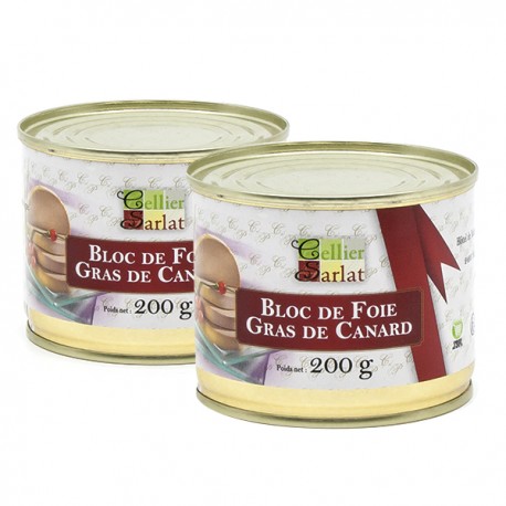 Lot de 2 Blocs de Foie Gras de Canard 200g soit 400g