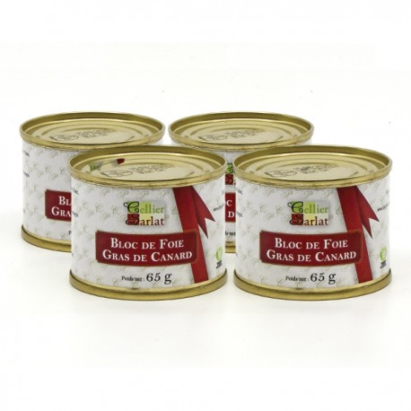 Lot de 4 Blocs de Foie Gras de Canard 65g soit 260g