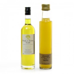 Assortiment de Vinaigre 25cl et Huile d'Olive Arôme Truffe 25cl