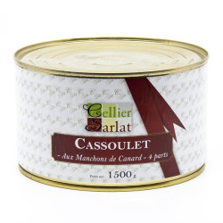Cassoulet aux manchons de canard et son plat en terre, 1500g