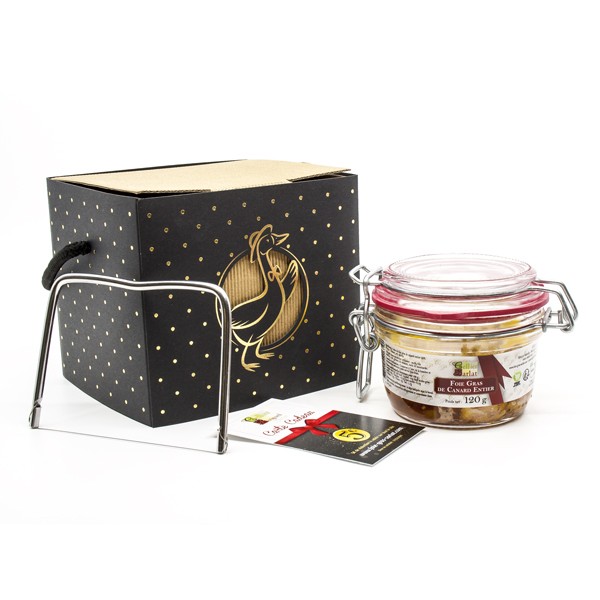 Coffret Foie Gras IGP Entier en Bocal 130 g : Coffret Cadeau