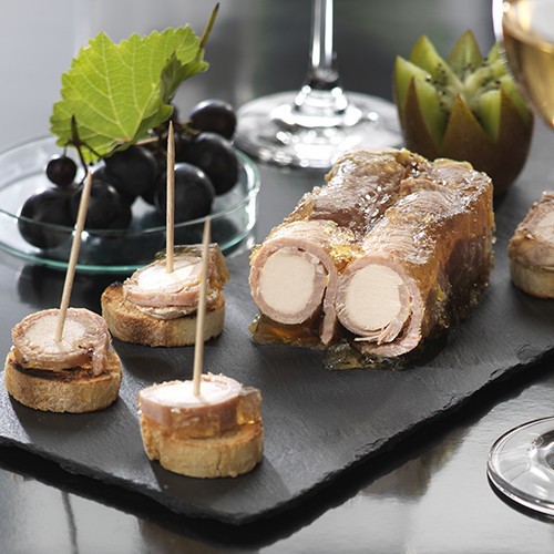 Flûteaux de Jambon au Foie gras.