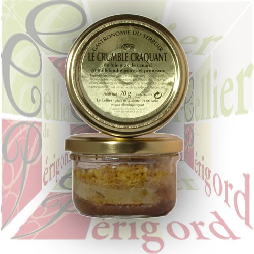 Crumble de Foie de Canard, Poires et Pruneaux