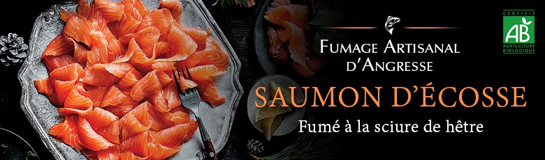 Saumon d'Ecosse Bio fumé à la sciure de hêtre