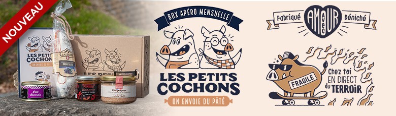 Nouveau ! Box Apéro Charcuteries par abonnement "Les Petits Cochons"